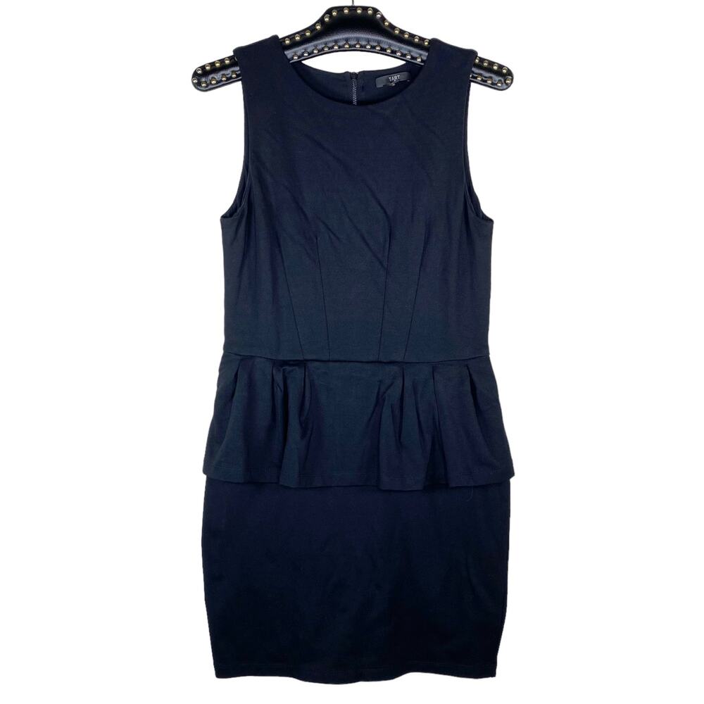 Tart Black Sleeveless Peplum Dress Medium